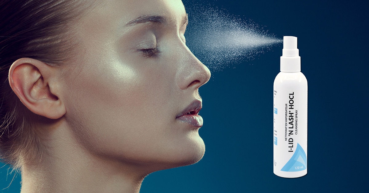 Convenient on-the-go HOCl spray for dry eye relief