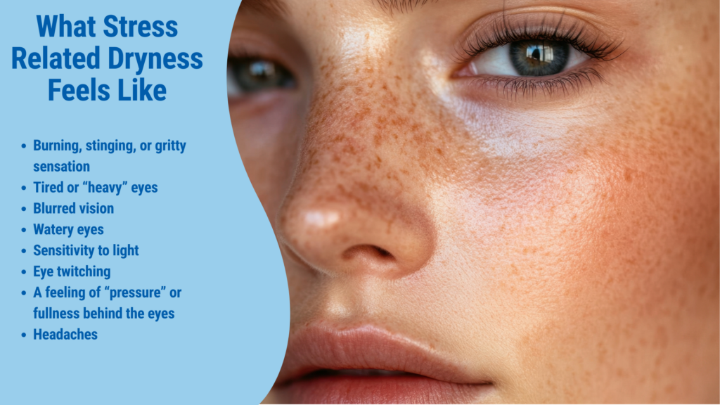 Stress Eye Dryness Symptoms Including Blurred Vision